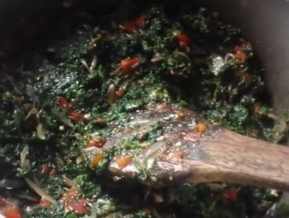 Sautéed Folong (Amaranth Greens)
