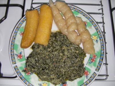 Ndolé with Shrimp